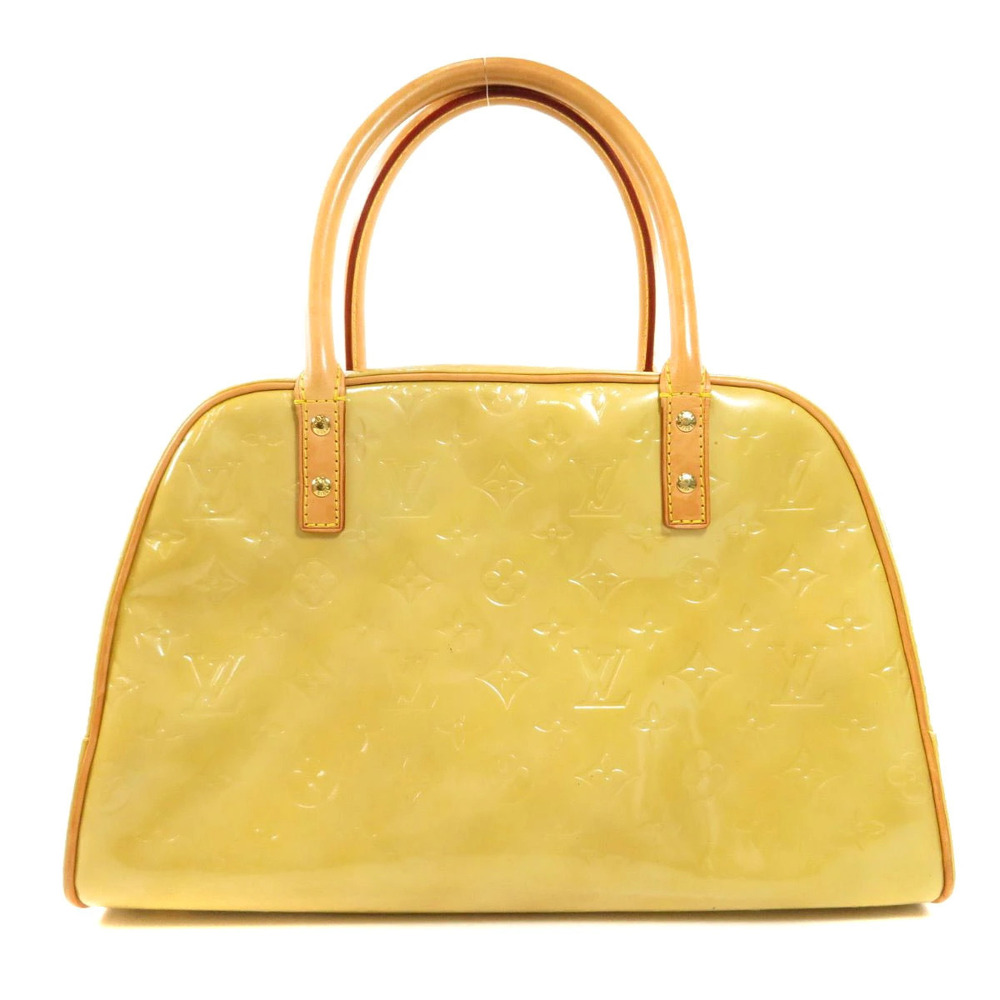 Louis Vuitton Leather Boston Bag Square Vernis Tompkins Black